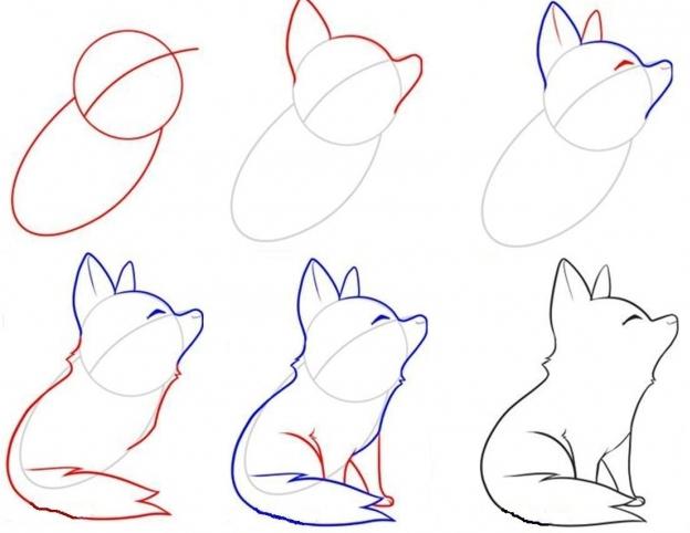 Vi vil fortelle deg hvordan du tegner en ulv helt og nesen separat